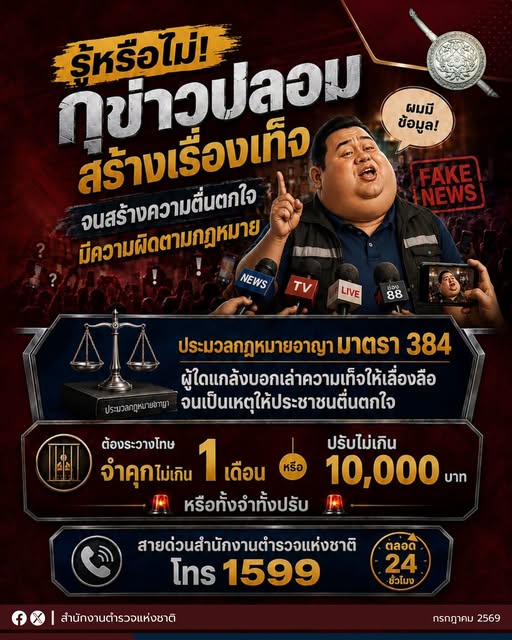 เตือนภัยกุข่าวปลอม