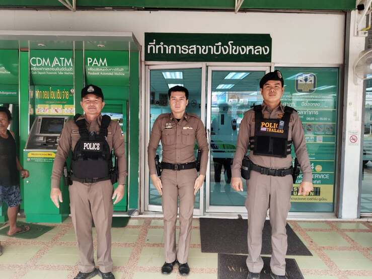 สายตรวจออกตรวจ รปภ.ธนาคาร ธกส.