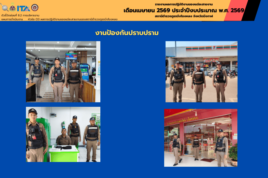งานป้องกันปราบปราม สภ.บึงโขงหลง ออกตรวจพื้นที่