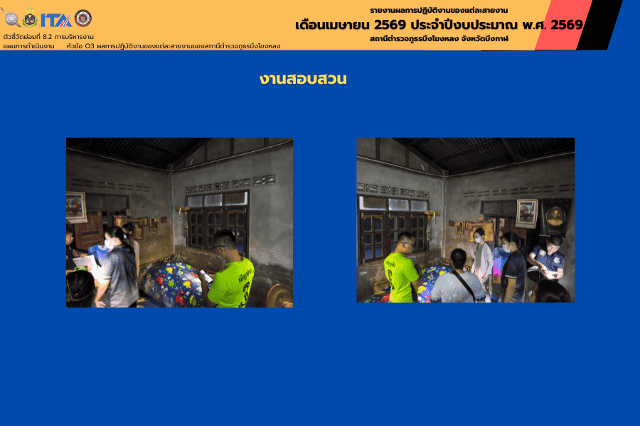 งานสอบสวน สภ.บึงโขงหลง ตรวจสอบเหตุผู้เสียชีวิต