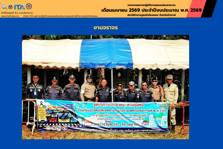 งานจราจร สภ.บึงโขงหลง อำนวยความสะดวกและรักษาความปลอดภัย หาดคำสมบูรณ์