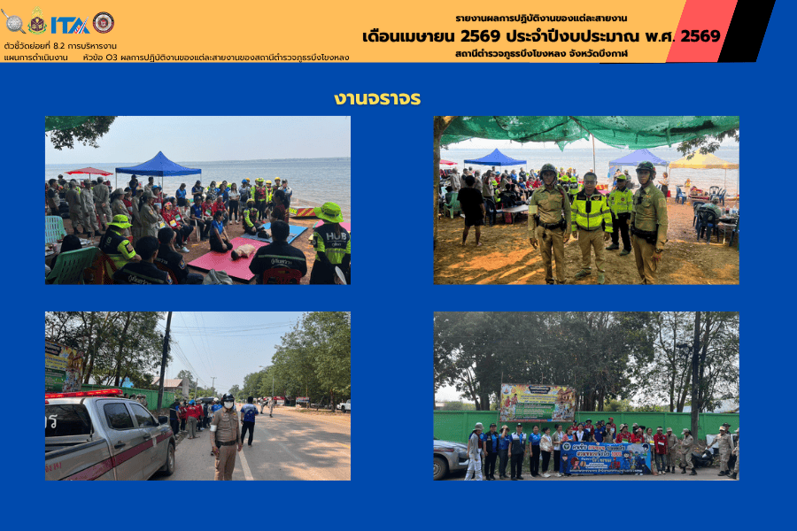 งานจราจร สภ.บึงโขงหลง ซ้อมแผนอุบัติเหตุและช่วยเหลือผู้ป่วย
