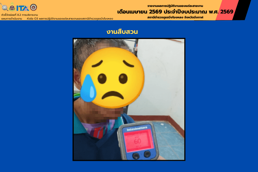งานสืบสวน สภ.บึงโขงหลง จับกุมผู้ต้องหาเมาแล้วขับ